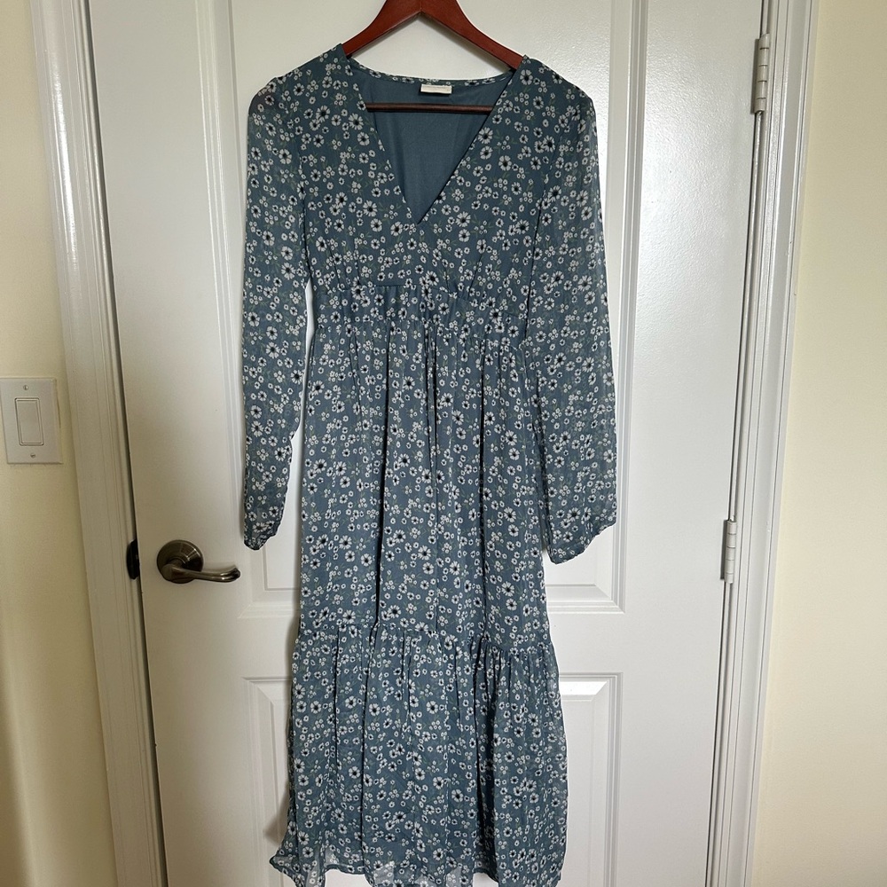 Villa blue floral dress